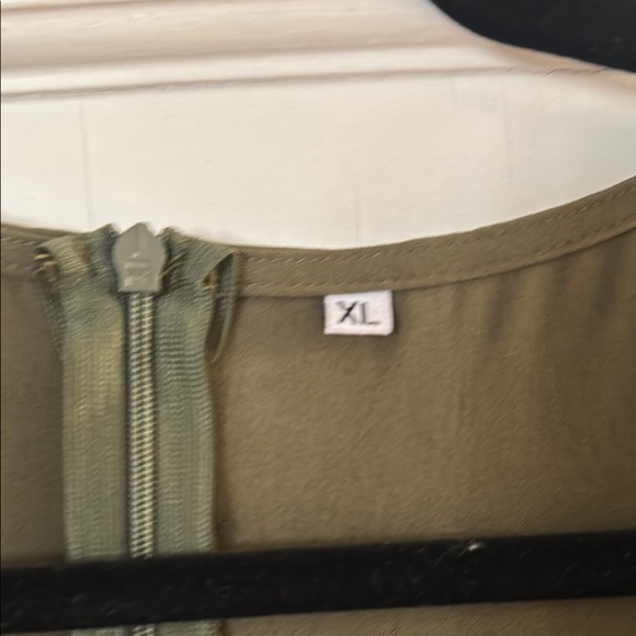 Amazon Green Tiered Wrap Dress with Long Bishop Sleeves - Picture 2 of 3